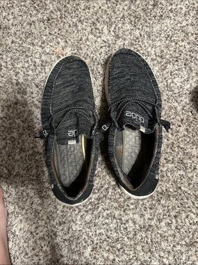 Hey Dude Men's Slip-On Loafers in Black Heather